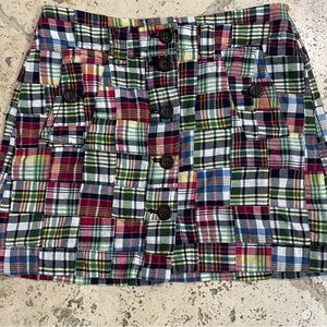J Crew Madras Plaid miniskirt